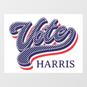 Personalized Vote Election Stars and Stripes Window Cling