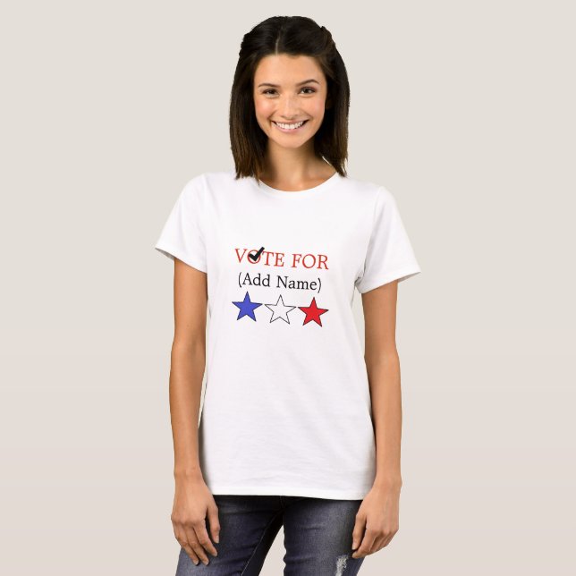 Personalized Vote For Elect Political Shirt (Front Full)