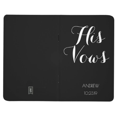 Personalized Vow Book  Journal Wedding Day