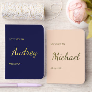 Personalized Vow Books Elegant Bride & Groom Gift