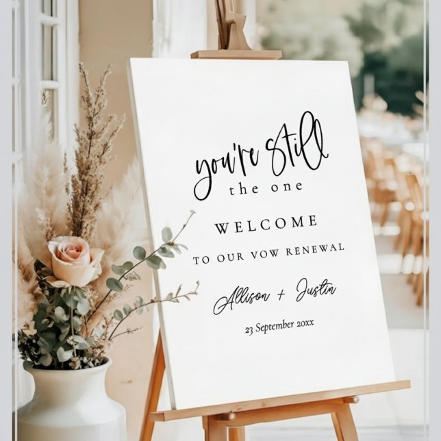 Personalized Vow Renewal Wedding Sign (Personalized Vow Renewal Wedding Sign)