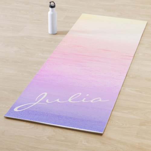Personalized VSCO aesthetic purple sunrise Yoga Mat