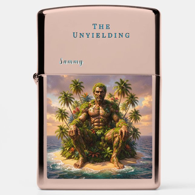 Personalized (w/ Name or Intials) The Unyielding Zippo Lighter (Front)