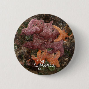 Personalized w/ Name Starfish/Sea Star Photo 5 Button