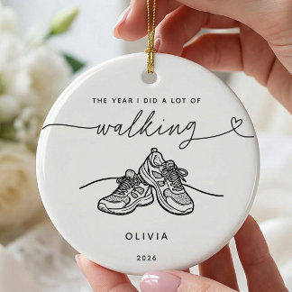Personalized Walking Christmas Ornament