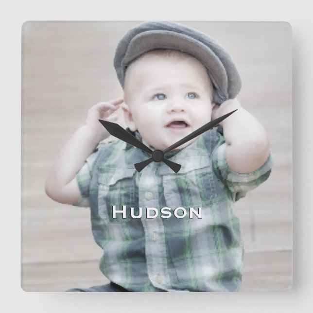Personalized Wall Clock Baby Photo (Front)
