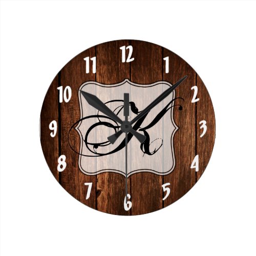 Personalized Wall Clock Barn Wood Country Rustic
