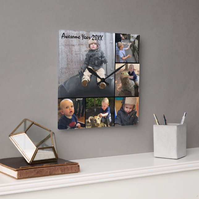 Personalized Wall Clock Family or Couple's Photos (Office)