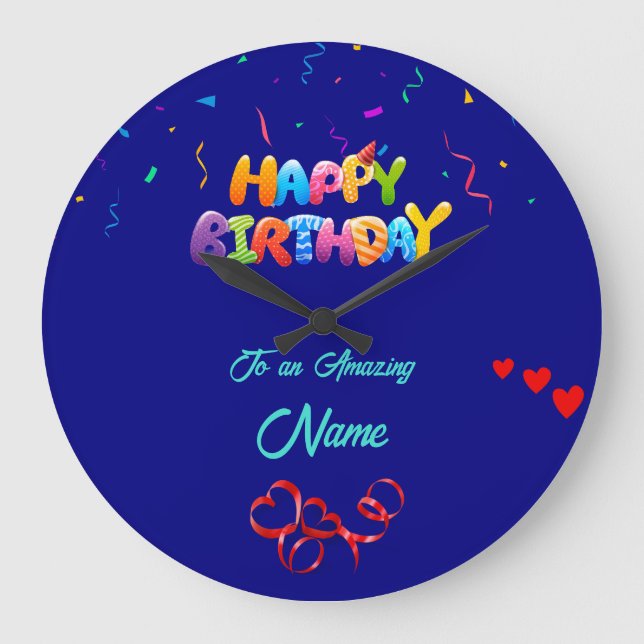 Personalized Wall Clock – Unique Birthday Gift (Front)