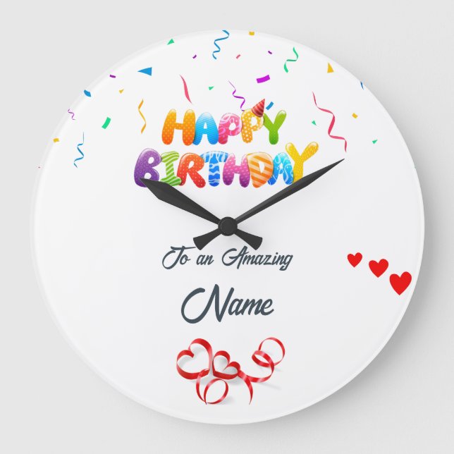 Personalized Wall Clock – Unique Birthday Gift (Front)