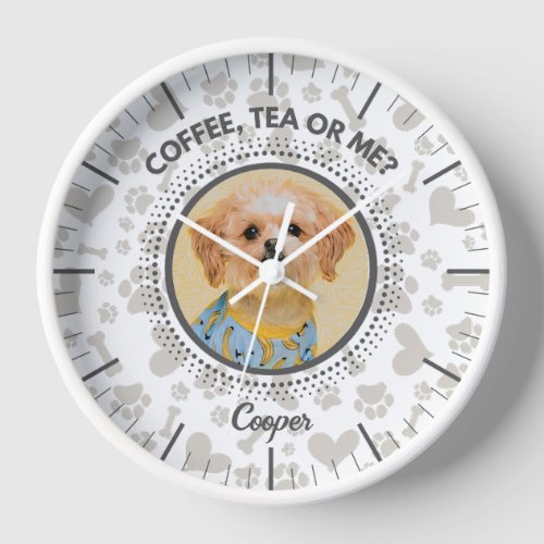 Personalized Wall Clock Unique Gift for Pet Lover Clock