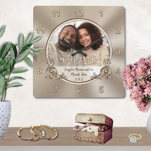 Personalized Wall Clock Wedding Gift, Shower or,