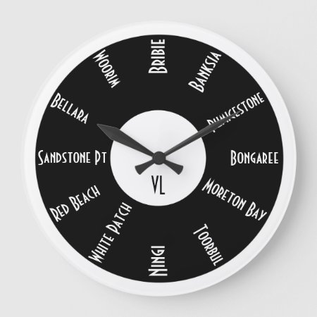 Personalized Wall Clock With Place Names