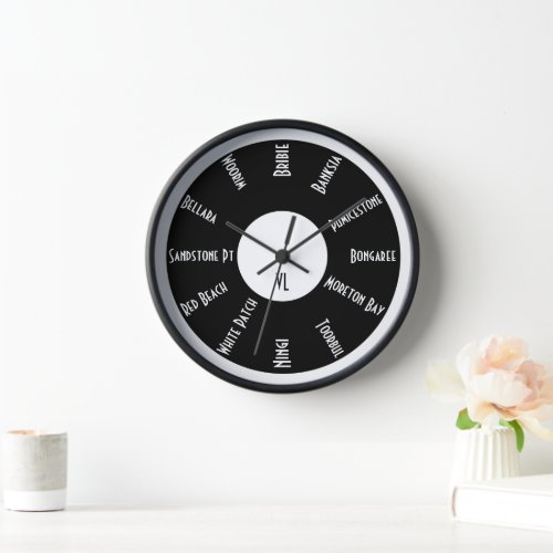 Personalized Wall Clock With Place Names