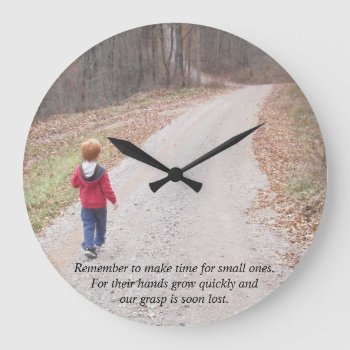 Personalized Wall Clock With Your Photos And Text by FloralZoom at Zazzle