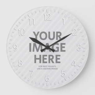 Personalized Wall Clocks Custom Big Round Photo