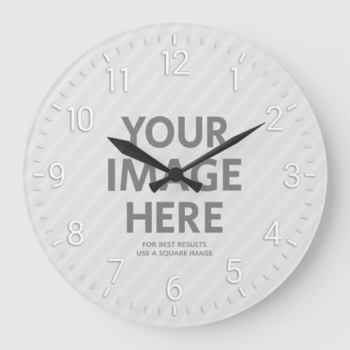 Personalized Wall Clocks Custom Big Round Photo