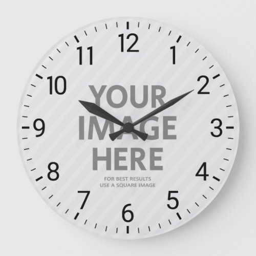 Personalized Wall Clocks Custom Big Round Photo