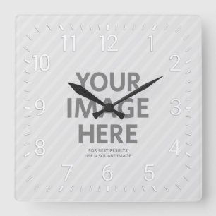Personalized Wall Clocks Custom Big Square Photo