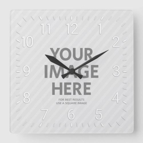 Personalized Wall Clocks Custom Big Square Photo