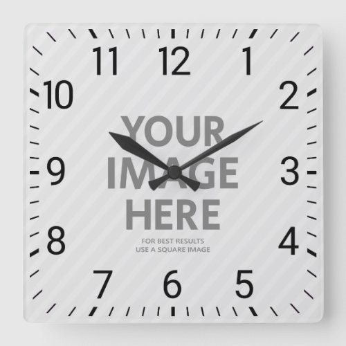 Personalized Wall Clocks Custom Big Square Photo