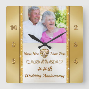 Personalized Wall Clocks for Anniversary, ANY YEAR
