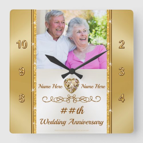 Personalized Wall Clocks for Anniversary ANY YEAR