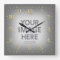 Personalized Wall Clocks Gold Numbers Square Photo