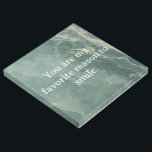 Personalized Wall Decor – Romantic Sentimental Sig<br><div class="desc">Express your affection with this customizable romantic quote print featuring the heartfelt words: "You are my favorite reason to smile." Set against a luxurious green marble background, this elegant piece is perfect for gifting to a partner, spouse, or loved one. The customizable text option allows you to personalize it with...</div>