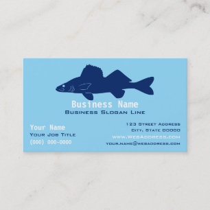Personalized Walleye Fishing Guide / Charter Busi Business Card