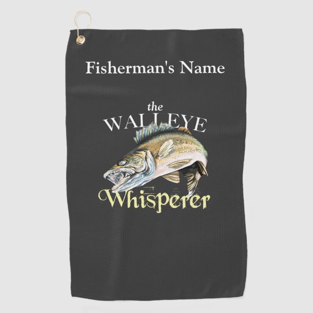 Personalized Walleye Whisperer Fishing Towel (Front)