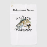 Personalized Walleye Whisperer Light Fishing Towel at Zazzle