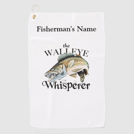 Personalized Walleye Whisperer Light Fishing Towel