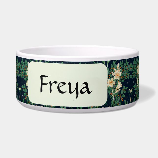 Personalized Walter Crane "Francesca" Botanical Bowl (Front)