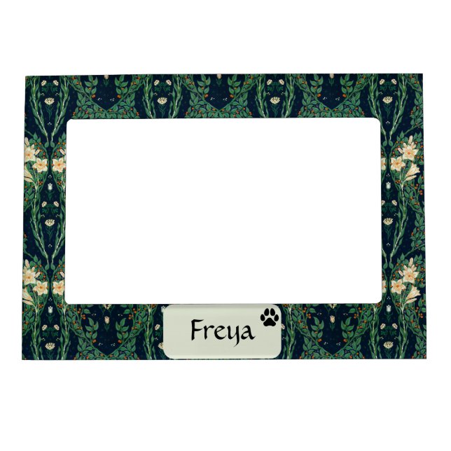 Personalized Walter Crane "Francesca" Botanical Magnetic Frame (Front)
