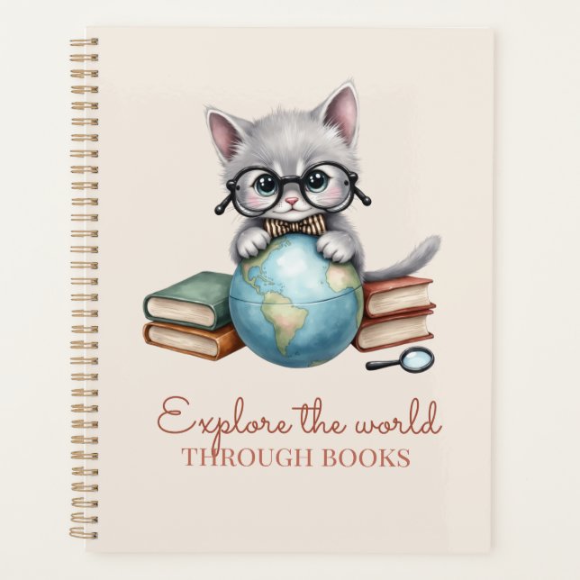 Personalized "Wander Cat" Academic Planner (Front)