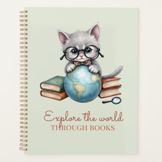 Personalized "Wander Cat" Academic Planner (Front)