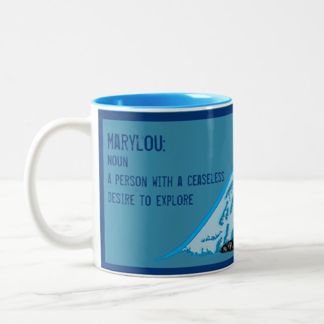 Personalized Wanderlust mug (Left)