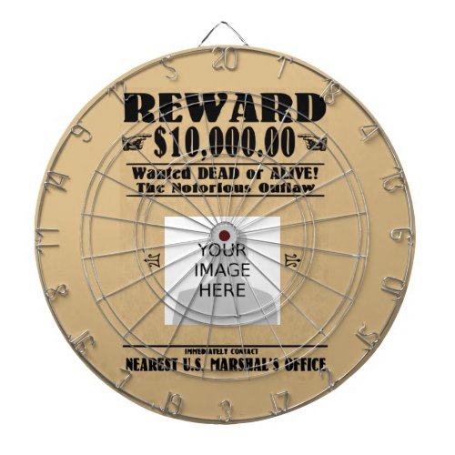 Personalized Wanted Dead or Alive Dartboard