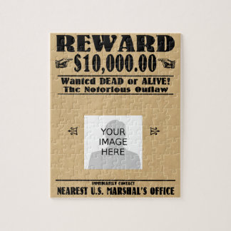 Personalized Wanted Dead or Alive Jigsaw Puzzle