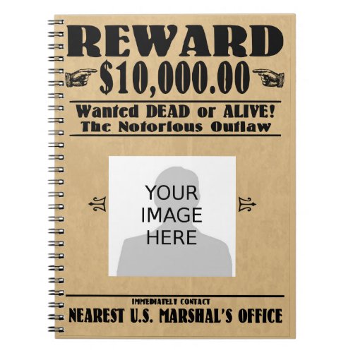 Personalized Wanted Dead or Alive Notebook