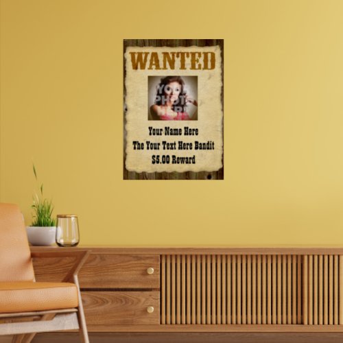Personalized Wanted Old_Time Photo Posters