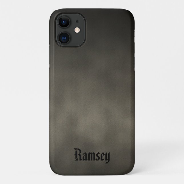 Personalized Warm Gray Gothic Ombre Art Case-Mate iPhone Case (Back)