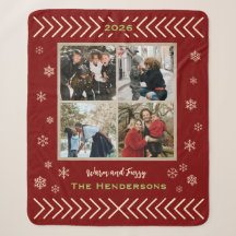 Personalized Warm Rustic Cozy Photo Collage Year