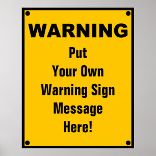 Personalized Warning Sign