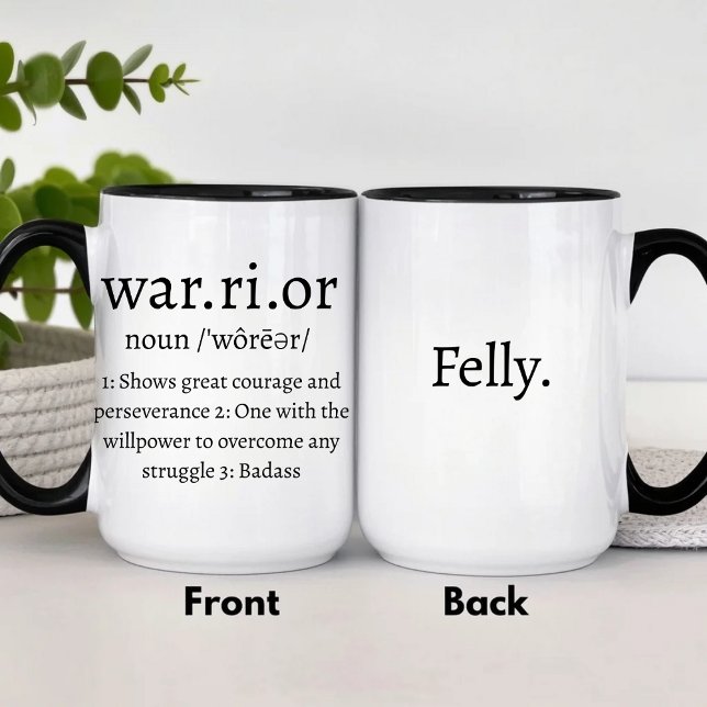 Personalized Warrior Definition Mug (Creator Uploaded)