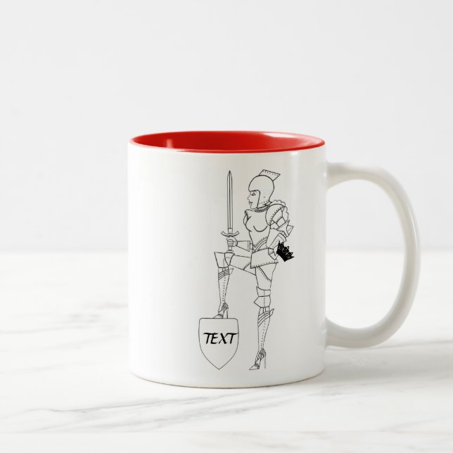 Personalized "Warrior" Diva Two-Tone Coffee Mug (Right)