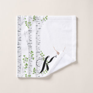 Personalized Wash Cloth Deer Doe Buck Woodland Hun