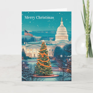 Personalized Washington DC Christmas Folded Card