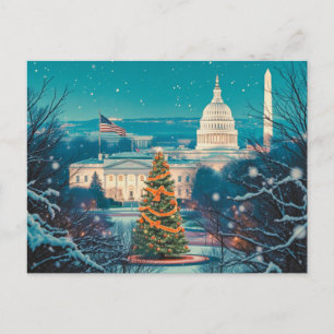 Personalized Washington DC Christmas Holiday Postcard